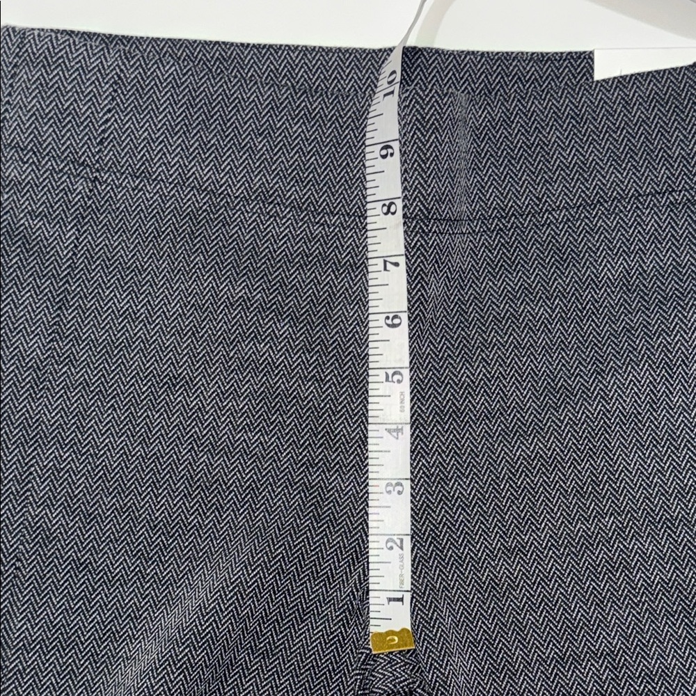 LOFT Women Black Mini Check Ankle Leggings Pants Size M Slim Stretch - Picture 4 of 8